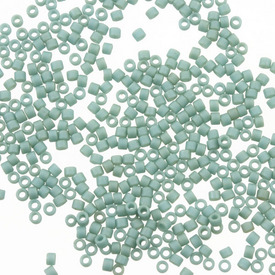 *1101-7548 - Glass Delica Seed Bead 11/0 Miyuki Sea Foam Green Matt 10g Japan DB374 *1101-7548,Delica,Seed Bead,Glass,Glass,11/0,Cylinder,Green,Green,Sea Foam,Matt,Japan,Miyuki,10g,DB374,montreal, quebec, canada, beads, wholesale
