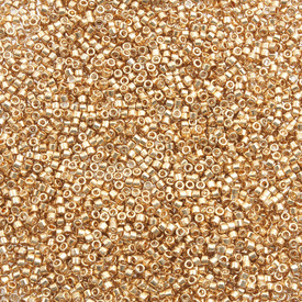 1101-7552-7.2GR - Glass Delica Seed Bead 11/0 Miyuki Galvanized Gold 7.2g Japan DB410 1101-7552-7.2GR,Delica,Seed Bead,Glass,Glass,11/0,Cylinder,Beige,Gold,Galvanized,Japan,Miyuki,7.2g,DB410,montreal, quebec, canada, beads, wholesale