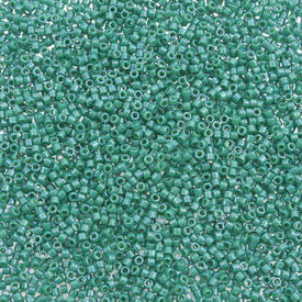 1101-7556-7.2GR - Glass Delica Seed Bead 11/0 Miyuki Green Jade Opaque 7.2g Japan DB656 1101-7556-7.2GR,Beads,7.2g,Green,Delica,Seed Bead,Glass,Glass,11/0,Cylinder,Green,Jade,Green,Opaque,Japan,montreal, quebec, canada, beads, wholesale