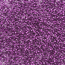 1101-7557-7.2GR - Glass Delica Seed Bead 11/0 Miyuki Galvanized Dark Fuchsia 7.2g Japan DB463 1101-7557-7.2GR,Beads,Delica,Mauve,Delica,Seed Bead,Glass,Glass,11/0,Cylinder,Mauve,Dark Fuchsia,Galvanized,Japan,Miyuki,montreal, quebec, canada, beads, wholesale