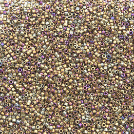 1101-7559-7.2GR - Glass Delica Seed Bead 11/0 Miyuki Metallic Purple / Gold Iris 7.2g Japan DB029 1101-7559-7.2GR,Delica,Seed Bead,Glass,Glass,11/0,Cylinder,Brown,Purple / Gold Iris,Metallic,Japan,Miyuki,7.2g,DB029,montreal, quebec, canada, beads, wholesale
