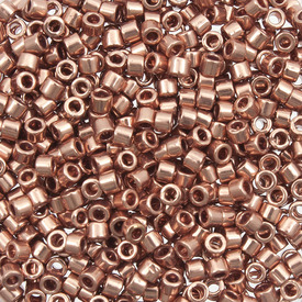1101-7566-7.2GR - Glass Delica Seed Bead 11/0 Miyuki Bright Copper Plated 7.2g Japan DB040-TB 1101-7566-7.2GR,delica miyuki,Brown,Delica,Seed Bead,Glass,Glass,11/0,Cylinder,Brown,Bright Copper Plated,Japan,Miyuki,7.2g,DB040-TB,montreal, quebec, canada, beads, wholesale