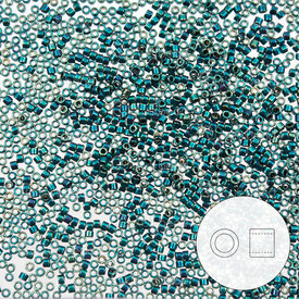 1101-7576-7.2GR - Glass Delica Seed Bead 15/0 Miyuki Gold Blue/Green 7.2g Japan DB1006 1101-7576-7.2GR,Beads,Seed beads,15/0,Delica,Seed Bead,Glass,Glass,15/0,Cylinder,Blue/Green,Gold,Japan,Miyuki,7.2g,montreal, quebec, canada, beads, wholesale