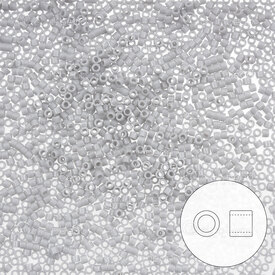 1101-7584-7.2GR - Glass Delica Seed Bead 11/0 Miyuki Ghost Grey Opaque 7.2g Japan DB1139 1101-7584-7.2GR,1101-7,Delica,Seed Bead,Glass,Glass,11/0,Cylinder,Grey,Ghost Grey,Opaque,Japan,Miyuki,7.2g,DB1139,montreal, quebec, canada, beads, wholesale