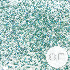 1101-7586-7.2GR - Glass Delica Seed Bead 11/0 Miyuki Lime AB Center 7.2g Japan DB060 1101-7586-7.2GR,1101-7,Delica,Seed Bead,Glass,Glass,11/0,Cylinder,Green,Lime,AB Center,Japan,Miyuki,7.2g,DB060,montreal, quebec, canada, beads, wholesale