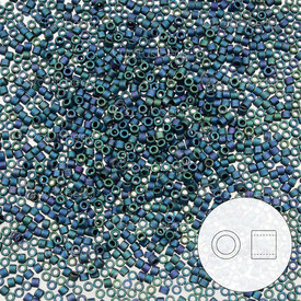 1101-7587-7.2GR - Glass Delica Seed Bead 11/0 Miyuki Matt Blue/Green/Gold Metallic 7.2g Japan DB1052 1101-7587-7.2GR,Delica,Seed Bead,Glass,Glass,11/0,Cylinder,Blue,Blue/Green/Gold,Matt,Metallic,Japan,Miyuki,7.2g,DB1052,montreal, quebec, canada, beads, wholesale