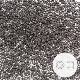 1101-7590-7.2GR - Glass Delica Seed Bead 11/0 Miyuki Galvanized Graphite Matt 7.2g Japan DB1175 1101-7590-7.2GR,Weaving,Seed beads,11/0,Grey,Delica,Seed Bead,Glass,Glass,11/0,Cylinder,Grey,Graphite,Galvanized,Matt,montreal, quebec, canada, beads, wholesale