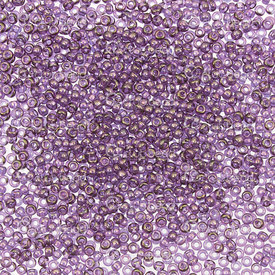 1101-7600-10-24GR - Bille de Verre Perle de Rocaille 11/0 Miyuki Violet Pâle Lustré Or 24gr 11-91885-TB Japon 1101-7600-10-24GR,Billes,montreal, quebec, canada, beads, wholesale