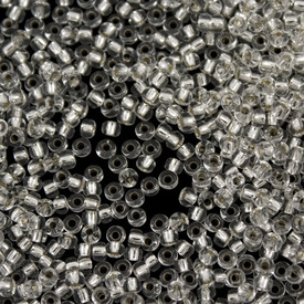 1101-7601-01-24GR - Glass Bead Seed Bead 11/0 Miyuki Crystal Silver Lined 24g Japan 11-91 1101-7601-01-24GR,Beads,24g,Silver Lined,Bead,Seed Bead,Glass,Glass,11/0,Round,Colorless,Crystal,Silver Lined,Japan,Miyuki,montreal, quebec, canada, beads, wholesale