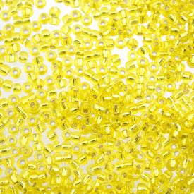 *1101-7601-08 - Bille Perle de Rocaille 11/0 Miyuki Jaune Centre Argenté 50g Japon 11-96 *1101-7601-08,Bille,Perle de Rocaille,Verre,Verre,11/0,Rond,Jaune,Jaune,Centre Argenté,Japon,Miyuki,50g,11-96,montreal, quebec, canada, beads, wholesale