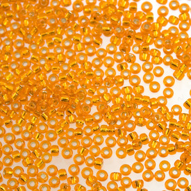 1101-7601-09-24GR - Glass Bead Seed Bead 11/0 Miyuki Orange Silver Lined 24g Japan 11-98 1101-7601-09-24GR,Beads,Bead,Seed Bead,Glass,Glass,11/0,Round,Orange,Orange,Silver Lined,Japan,Miyuki,24g,11-98,montreal, quebec, canada, beads, wholesale