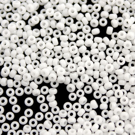 *1101-7603-02 - Glass Bead Seed Bead 11/0 Miyuki White Opaque 50g Japan 11-9402 *1101-7603-02,Bead,Seed Bead,Glass,Glass,11/0,Round,White,White,Opaque,Japan,Miyuki,50g,11-9402,montreal, quebec, canada, beads, wholesale