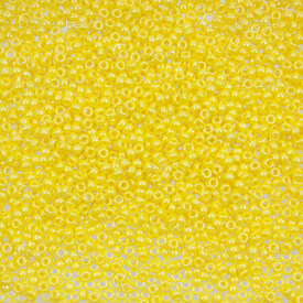 1101-7603-08-24GR - Glass Bead Seed Bead Round 11/0 Miyuki Lustred Yellow Opaque 24g Japan 11-9422 1101-7603-08-24GR,Weaving,Seed beads,Japanese,Bead,Seed Bead,Glass,Glass,11/0,Round,Round,Yellow,Yellow,Lustred,Opaque,montreal, quebec, canada, beads, wholesale