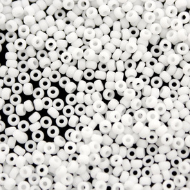 *1101-7604-02 - Glass Bead Seed Bead 11/0 Miyuki White Matt 50g Japan 11-9402F *1101-7604-02,Bead,Seed Bead,Glass,Glass,11/0,Round,White,White,Matt,Japan,Miyuki,50g,11-9402F,montreal, quebec, canada, beads, wholesale