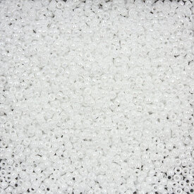 1101-7608-08-24GR - Glass Bead Seed Bead Round 11/0 Miyuki Ceylon White 24g Japan 11-9528 1101-7608-08-24GR,billes blanc,montreal, quebec, canada, beads, wholesale