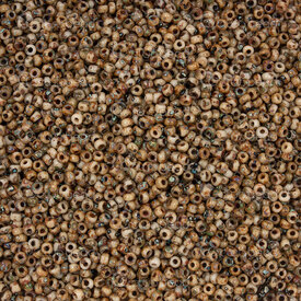 1101-7609-05-24GR - Bille de Verre Perle de Rocaille Rond 11/0 Miyuki Brun-Tan Picasso Mat 23g Japon 11-94517 1101-7609-05-24GR,Tissage,Perles de rocaille,montreal, quebec, canada, beads, wholesale