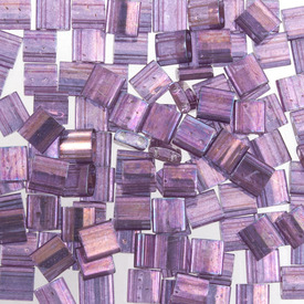 1101-7710-7.2GR - Glass Bead Seed Bead Tila 5MM Miyuki Transparent Light Amethyst Gold Luster 2 Holes 7.2gr Japan TL316 1101-7710-7.2GR,Weaving,Seed beads,Tila,Bead,Seed Bead,Glass,Glass,5mm,Square,Tila,Mauve,Amethyst,Transparent,Light,montreal, quebec, canada, beads, wholesale