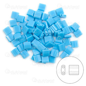 1101-7736-7.2GR - Glass Bead Seed Bead Tila 5MM Miyuki Opaque Turquoise Blue 2 Holes 7.2gr Japan TL413 1101-7736-7.2GR,Weaving,montreal, quebec, canada, beads, wholesale