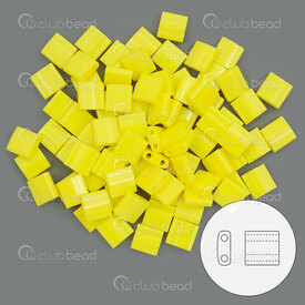 1101-7738-7.2GR - Glass Bead Seed Bead Tila 5MM Miyuki Opaque Yellow 2 Holes 7.2gr Japan TL404 1101-7738-7.2GR,Weaving,Seed beads,Tila,Full,montreal, quebec, canada, beads, wholesale