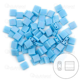 1101-7742-7.2GR - Glass Bead Seed Bead Tila 5MM Miyuki Opaque Blue Turquoise Matte 2 Holes 7.2gr Japan TL413FR 1101-7742-7.2GR,Weaving,Seed beads,2 holes,montreal, quebec, canada, beads, wholesale