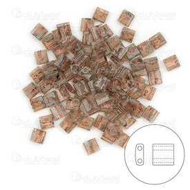 1101-7745-7.2GR - Bille de Verre Perle de Rocaille Tila 5MM Miyuki Topaze Fume Pale Picasso 2 Trous Japon TL4505 1101-7745-7.2GR,Tissage,montreal, quebec, canada, beads, wholesale