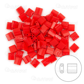 1101-7747-7.2GR - Glass Bead Seed Bead Tila 5MM Miyuki Opaque Red 2 Holes 7.2gr Japan TL408 1101-7747-7.2GR,Beads,Seed beads,montreal, quebec, canada, beads, wholesale