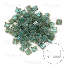 1101-7753-7.2GR - Bille de Verre Perle de Rocaille Tila 5MM Miyuki Olivine Transparent Picasso 2 Trous Japon TL4506 1101-7753-7.2GR,Billes,Perles de rocaille,Tila,montreal, quebec, canada, beads, wholesale