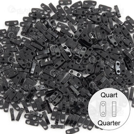 1101-7802-7.2GR - Glass Bead Seed Bead Quarter Tila 5x1.5MM Miyuki Opaque Black 2 Holes 7.2gr Japan QTL401 1101-7802-7.2GR,Weaving,Seed beads,Tila,montreal, quebec, canada, beads, wholesale