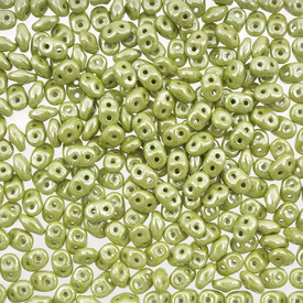 1101-7850-10 - Glass Bead Seed Bead Superduo 2.5X5MM Lustred Green 2 Holes App. 22gr Preciosa Czech Republic DU0553410-14400-TB 1101-7850-10,Beads,Seed beads,2.5X5MM,Bead,Seed Bead,Glass,Glass,2.5X5MM,Superduo,Green,Green,Lustred,2 Holes,Czech Republic,montreal, quebec, canada, beads, wholesale