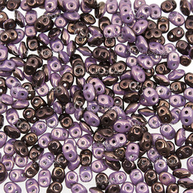1101-7850-28 - Glass Bead Seed Bead Superduo Duets Preciosa 2.5x5mm Black/White Vega Luster 2 Holes App. 24g Czech Republic DU0503849-15726 1101-7850-28,Beads,Bead,Seed Bead,Glass,Glass,2.5X5MM,Superduo,Duets,Black/White Vega,Luster,2 Holes,Czech Republic,Preciosa,App. 24g,montreal, quebec, canada, beads, wholesale