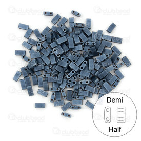 1101-7943-7.8GR - Bille de Verre Perle de Rocaille Demi Tila 5x2.5MM Miyuki Gunmetal Mat 2 Trous Trou 0.8mm 7.8gr Japon TLH2001 1101-7943-7.8GR,Tissage,Perles de rocaille,Tila,Demi,montreal, quebec, canada, beads, wholesale