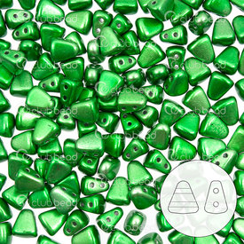 1101-8000-04 - Glass Bead Seed Bead Nit-Bit 6x5mm Matubo Lustred Apple Green Metallic 2 Holes 23g Czech Republic NB6523980-24205-TB 1101-8000-04,Beads,23g,Bead,Seed Bead,Glass,Glass,6X5MM,Triangle,Nit-Bit,Green,Apple Green,Lustred,Metallic,2 Holes,montreal, quebec, canada, beads, wholesale