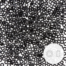 1101-8010-02 - Bille de Verre Perle de Rocaille 3x1.3mm Noir App. 8g Japon SPR3-401-TB 1101-8010-02,Billes,Rocaille,3x1.3mm,Bille,Perle de Rocaille,Verre,Verre,3x1.3mm,Rond,"O" Shape,Noir,Noir,Japon,Miyuki,montreal, quebec, canada, beads, wholesale