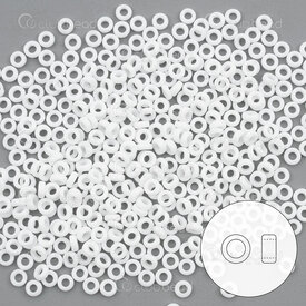 1101-8010-08 - Bille de Verre Perle de Rocaille 3x1.3mm Blanc App. 8g Japon SPR3-402 1101-8010-08,Billes,Rocaille,3x1.3mm,Bille,Perle de Rocaille,Verre,Verre,3x1.3mm,Rond,"O" Shape,Blanc,Blanc,Opaque,Japon,montreal, quebec, canada, beads, wholesale