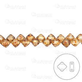 1101-8030-06 - Glass Bead Silky Square 5mm Crystal Travertine 2 Holes 2 String of 40 pcs SQ205-00030-86800 Czech Republic 1101-8030-06,Clearance by Category,Seed Beads,montreal, quebec, canada, beads, wholesale