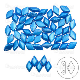 1101-8040-04 - Glass Bead Seed Bead Gem Duo 8x5mm Azure Blue Pearl Shine 2 Holes App. 8g Matubo Czech Republic GD8502010-24009 1101-8040-04,Beads,Bead,Seed Bead,Glass,Glass,8X5MM,Losange,Gem Duo,Blue,Azure Blue,Pearl Shine,2 Holes,Czech Republic,Matubo,montreal, quebec, canada, beads, wholesale