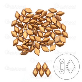 1101-8040-12 - Glass Bead Seed Bead Gem Duo 8x5mm Bronze Gold 2 Holes App. 8g Matubo Czech Republic GD8500030-01740 1101-8040-12,Beads,Glass,montreal, quebec, canada, beads, wholesale