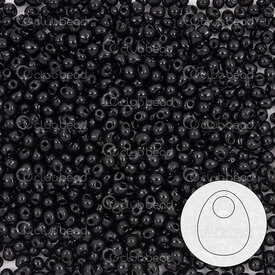 1101-8051-04 - Bille de Verre Perle de Rocaille Gouttelette 2.8mm Miyuki Noir Opaque 22g Japon 1101-8051-04,Tissage,Miyuki,Bille,Perle de Rocaille,Verre,Verre,2.8mm,Goutte,Goutellette,Noir,Noir,Opaque,Japon,Miyuki,montreal, quebec, canada, beads, wholesale