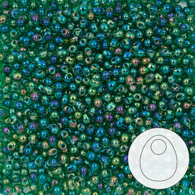 1101-8051-06 - Glass Bead Seed Bead Drop 2.8mm Miyuki Iris Green 22g Japan 1101-8051-06,2,montreal, quebec, canada, beads, wholesale