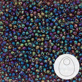 1101-8051-12 - Glass Bead Seed Bead Drop 2.8mm Miyuki Iris Metallic Blue 22g Japan 1101-8051-12,2,montreal, quebec, canada, beads, wholesale