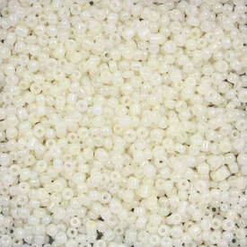 1101-9001-0202 - Glass Bead Seed Bead 2mm Cream 90gr (approx. 6000pcs) 1 Bag 1101-9001-0202,glass beads,montreal, quebec, canada, beads, wholesale