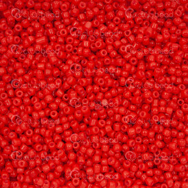 1101-9001-0210 - Bille de Verre Perle de Rocaille Rond 10/0 Rouge Opaque 90g app. 6000pcs 1101-9001-0210,Billes,Perles de rocaille,No 10,Bille,Perle de Rocaille,Verre,Verre,10/0,Rond,Rond,Rouge,Rouge,Opaque,Chine,montreal, quebec, canada, beads, wholesale