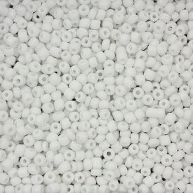 1101-9001-0304 - Bille de Verre Perle de Rocaille Rond 8/0 Blanc Opaque 90g app. 2000pcs 1101-9001-0304,Billes,Perles de rocaille,No 8,Bille,Perle de Rocaille,Verre,Verre,8/0,Rond,Rond,Blanc,Blanc,Opaque,Chine,montreal, quebec, canada, beads, wholesale