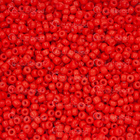 1101-9001-0310 - Bille de Verre Perle de Rocaille Rond 8/0 Rouge Opaque 90g app. 2000pcs 1101-9001-0310,Tissage,Perles de rocaille,No 8,Bille,Perle de Rocaille,Verre,Verre,8/0,Rond,Rond,Rouge,Rouge,Opaque,Chine,montreal, quebec, canada, beads, wholesale