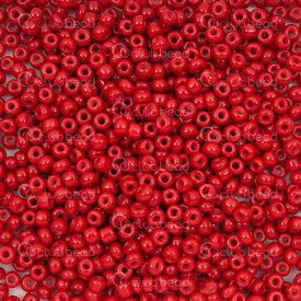 1101-9001-0318 - Bille de Verre Perle de Rocaille 8/0 (3mm) Rouge Fonce Opaque 90gr (approx. 2000pcs) 1 Sac 1101-9001-0318,Os,montreal, quebec, canada, beads, wholesale