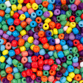 1101-9001-04MIX - Bille Perle de Rocaille 4mm Couleur Mix 90gr (approx. 900pcs) 1 Sac 1101-9001-04MIX,bags,montreal, quebec, canada, beads, wholesale