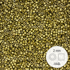 1101-9026 - Delica de Verre Perle de Rocaille 2mm Stellaris Kaki Metallique Teint 22gr 1101-9026,Tissage,Perles de rocaille,Delica Stellaris,montreal, quebec, canada, beads, wholesale