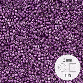 1101-9028 - Delica de Verre Perle de Rocaille 2mm Stellaris Amethyste Metallique Teint 22gr 1101-9028,Billes,Perles de rocaille,Delica Stellaris,montreal, quebec, canada, beads, wholesale