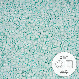 1101-9036 - Delica de Verre Perle de Rocaille 2mm Stellaris Menthe Pale Opaque AB Teint 22gr 1101-9036,Tissage,Perles de rocaille,Delica Stellaris,montreal, quebec, canada, beads, wholesale