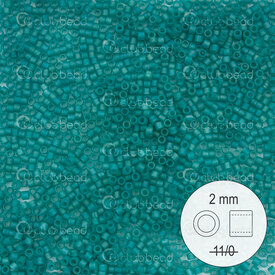 1101-9074-2 - Glass Delica Seed Bead 2mm Stellaris Teal Transparent Matt 20g 1101-9074-2,Glass,Delica,Seed Bead,Glass,Glass,2MM,Cylinder,Green,Teal,Transparent,Matt,China,Stellaris,20g,montreal, quebec, canada, beads, wholesale
